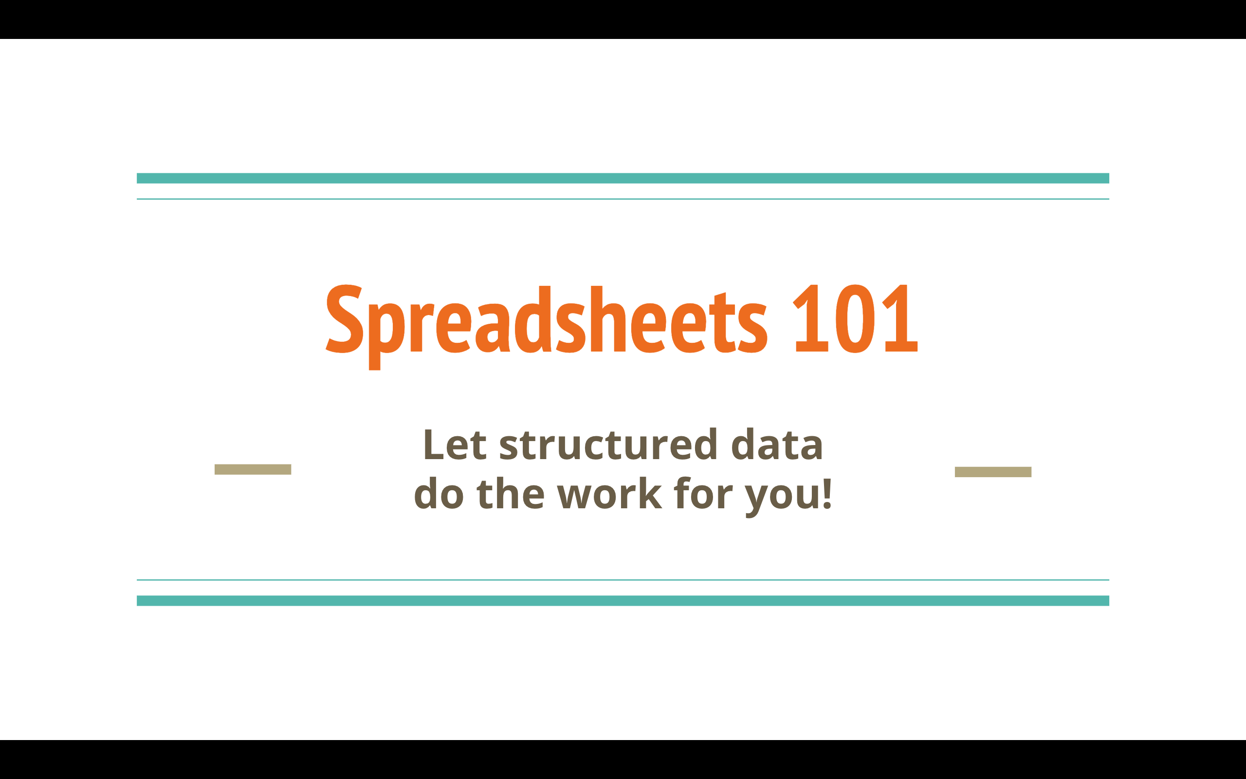 Spreadsheets101